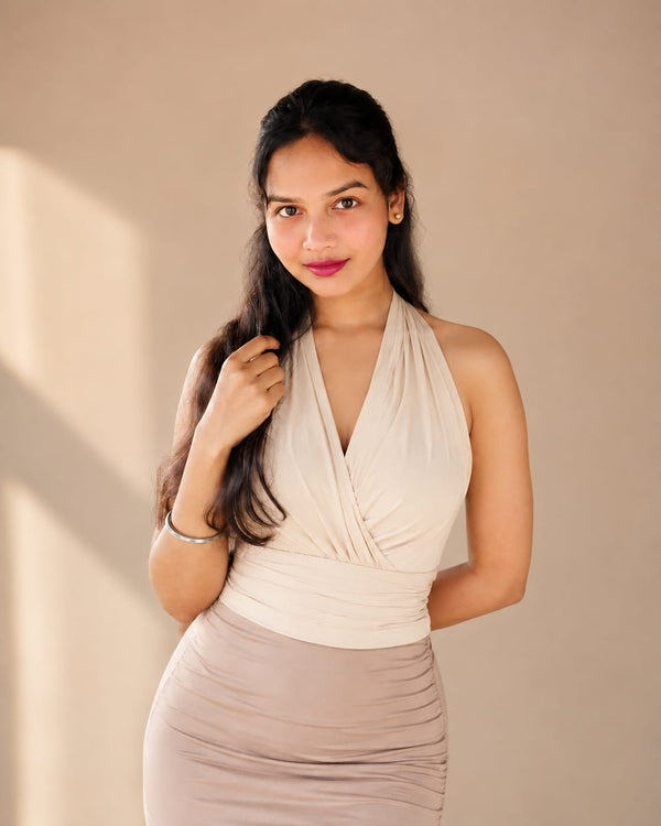 Cross front halter